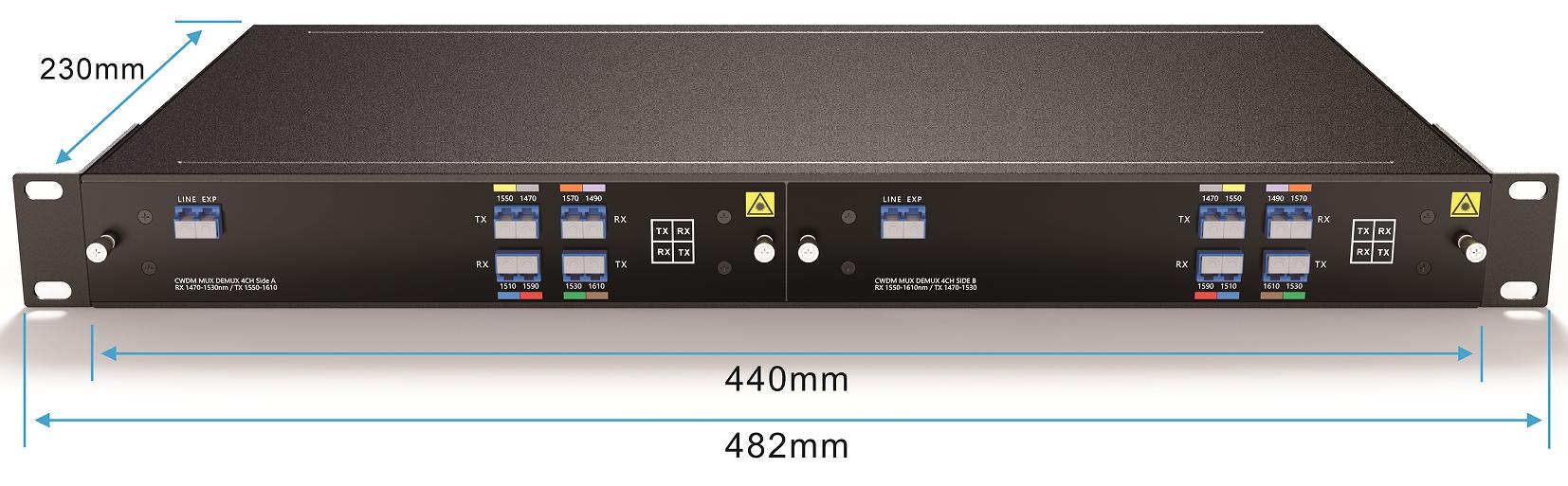 2-Slot 1U Rack for LGX BOX
