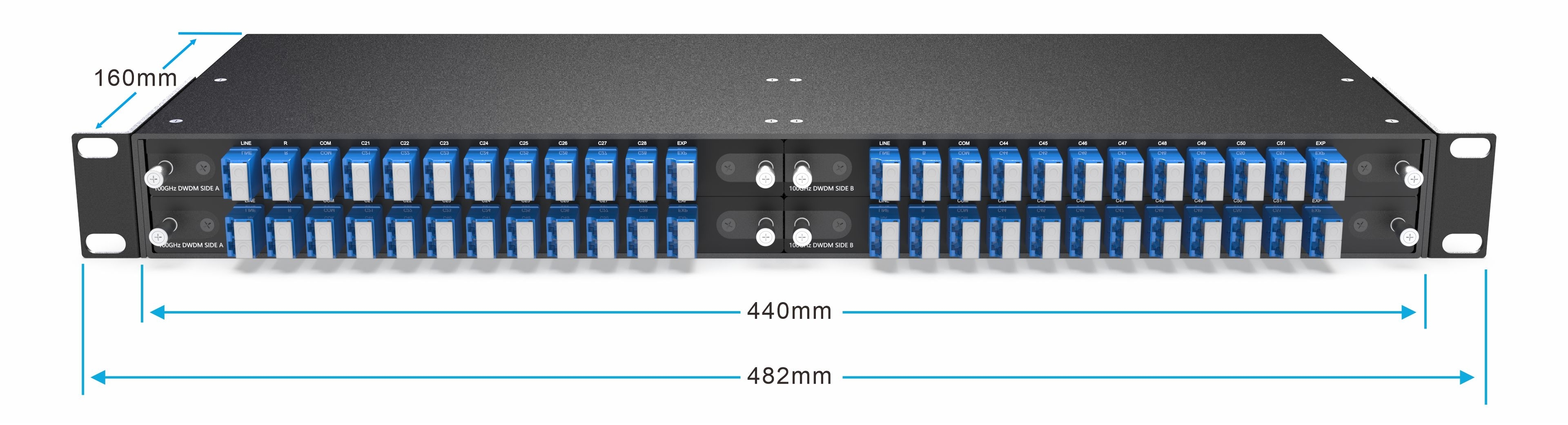 4-Slot 1U Rack for LGX BOX