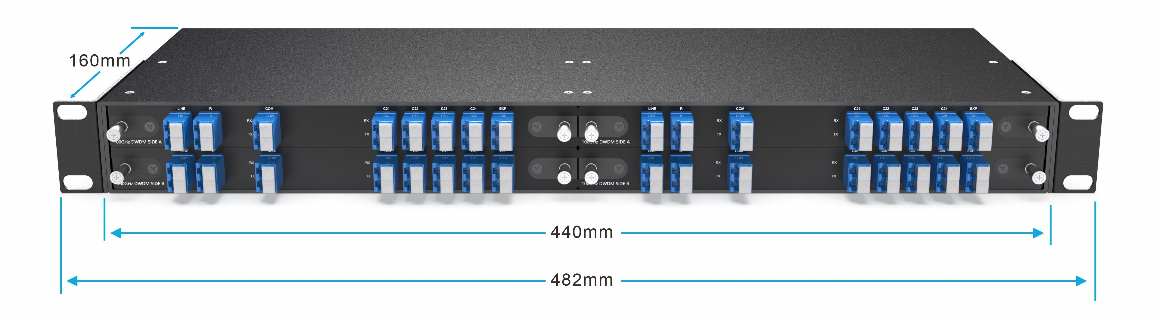 4-Slot 1U Rack for LGX BOX