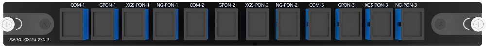 3X3CH WDM GPON XGS-PON AND NG-PON2 SC/UPC Plug-in LGX Box