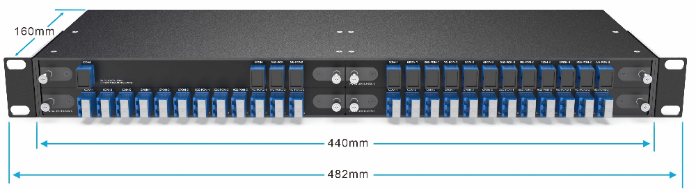 4-Slot 1U Rack for LGX BOX