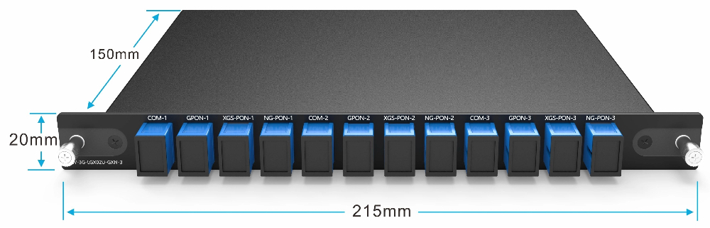 3x3CH WDM Plug-in LGX Box