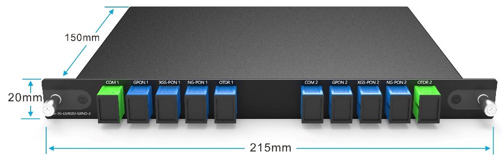 2X4CH WDM LGX BOX Plug in 4-Slot 1U Rack