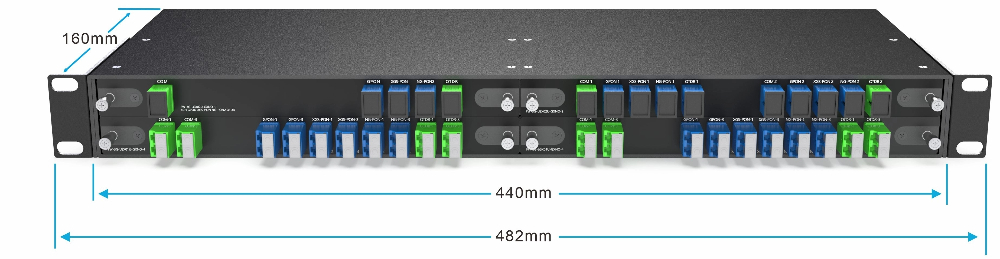4-Slot 1U Rack for LGX BOX