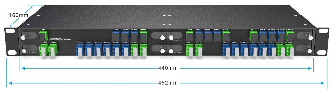 4-Slot 1U Rack for LGX BOX
