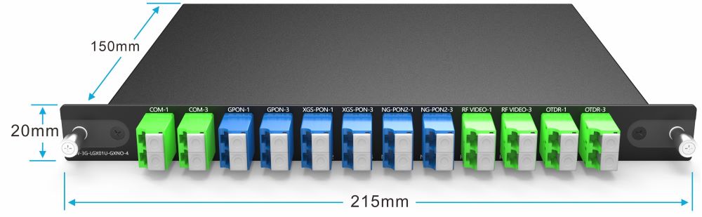 4X5CH WDM OTDR Plug in 4-Slot 1U Rack