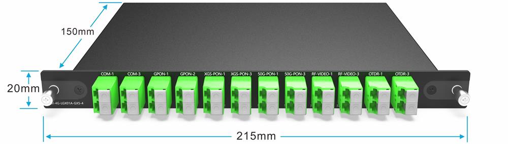 5CH WDM GPON XGS-PON 50G-PON RF Video And OTDR