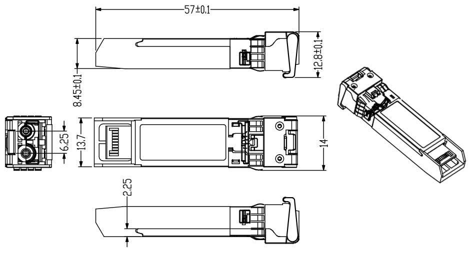 1.25Gb/s 80km DWDM SFP Transceiver