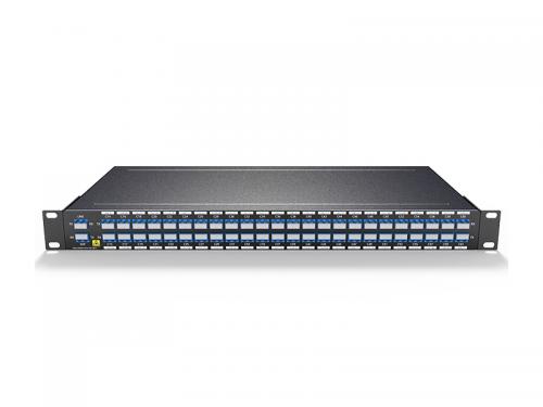 Dual Fiber 48CH C14-C61 50GHz DWDM MUX DEMUX, With EXP Port For Expanding H14-H61, LC/UPC, 1U Rack
