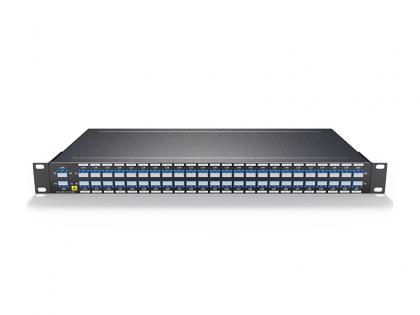 Dual Fiber 48CH C14-C61 50GHz DWDM MUX DEMUX, With EXP Port For Expanding H14-H61, LC/UPC, 1U Rack